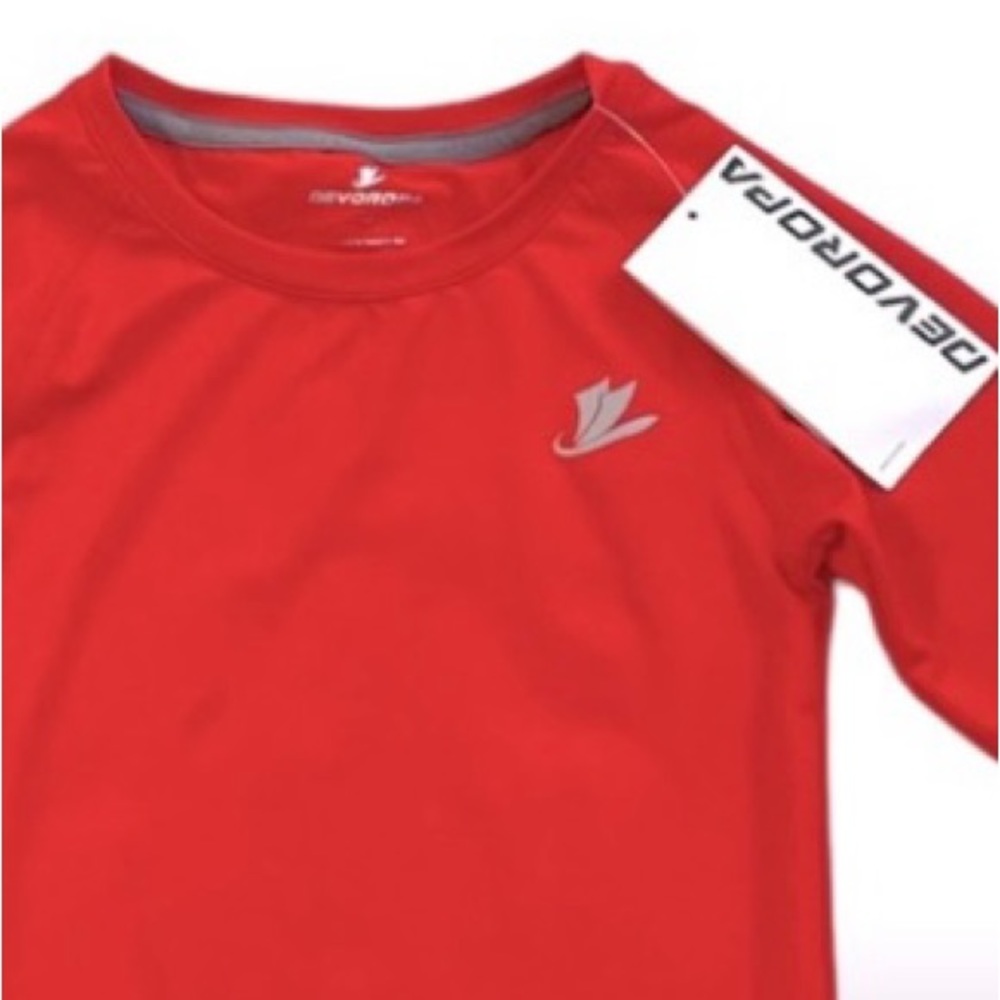 New DEVOROPA Youth Compression Shirt Long Sleeve Football Baseball Undershirt
